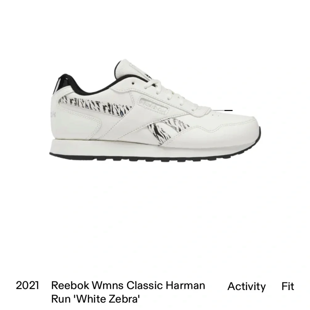 👣NWT Reebok Women's Classic Harman Zebra Sneakers -White and Dark Blue - Picture 6 of 6
